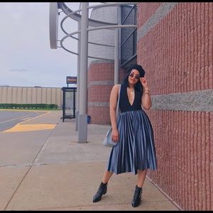 Grey Pleated Midi Skirt ✨✨✨